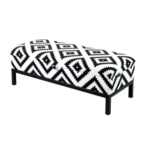 Kufer Tapicerowany Tkanina Etno Pixel Duży 01 / Model QM-2 Rozmiary od 50 cm do 200 cm