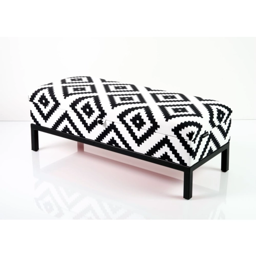 Kufer Tapicerowany Tkanina Etno Pixel Duży 01 / Model QM-2 Rozmiary od 50 cm do 200 cm