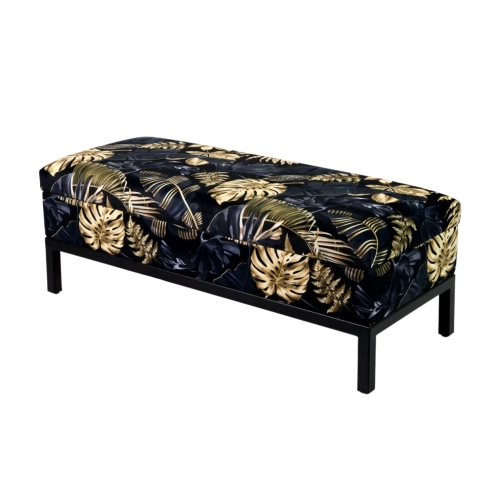 Kufer Tapicerowany Tkanina Monstera 02 / Model QM-2 Rozmiary od 50 cm do 200 cm