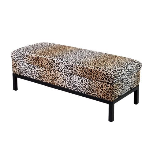 Kufer Tapicerowany Tkanina Panterka 04 / Model QM-2 Rozmiary od 50 cm do 200 cm