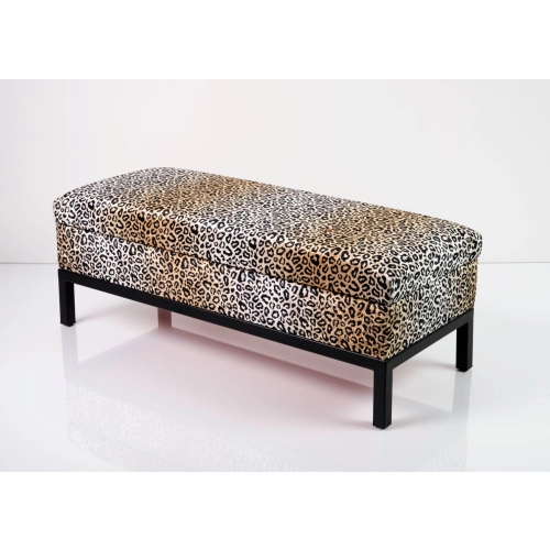 Kufer Tapicerowany Tkanina Panterka 04 / Model QM-2 Rozmiary od 50 cm do 200 cm