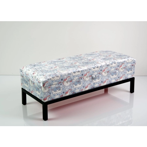 Kufer Tapicerowany Tkanina Pegazy 01 / Model QM-2 Rozmiary od 50 cm do 200 cm