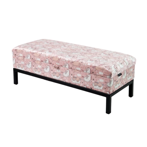 Kufer Tapicerowany Tkanina Pegazy 02 / Model QM-2 Rozmiary od 50 cm do 200 cm