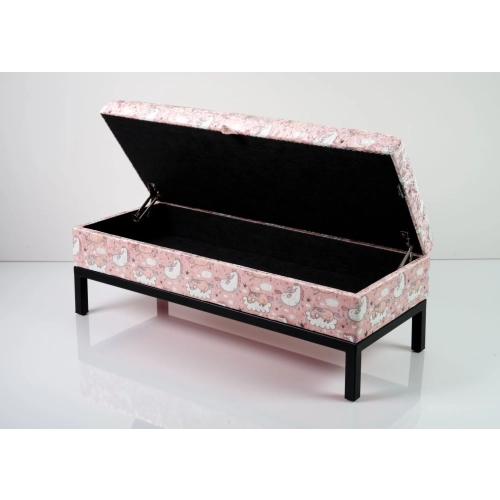 Kufer Tapicerowany Tkanina Pegazy 02 / Model QM-2 Rozmiary od 50 cm do 200 cm