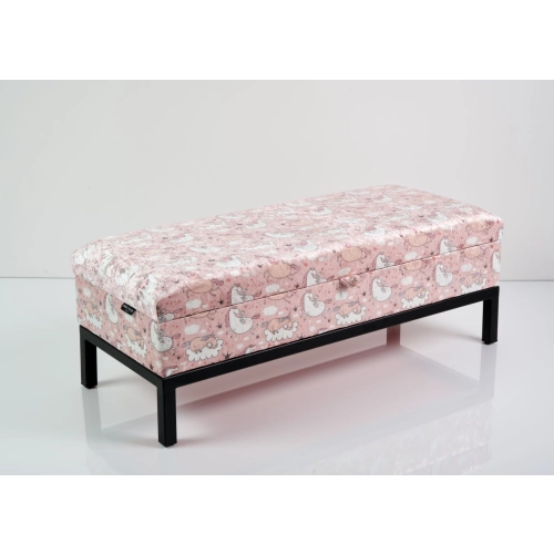 Kufer Tapicerowany Tkanina Pegazy 02 / Model QM-2 Rozmiary od 50 cm do 200 cm