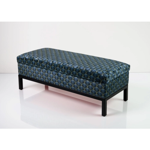 Kufer Tapicerowany Tkanina Wachlarze Artdeco 02 / Model QM-2 Rozmiary od 50 cm do 200 cm