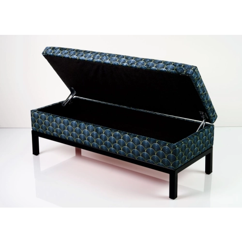 Kufer Tapicerowany Tkanina Wachlarze Artdeco 02 / Model QM-2 Rozmiary od 50 cm do 200 cm