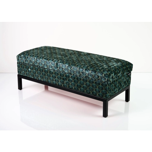 Kufer Tapicerowany Tkanina Wachlarze Artdeco 03 / Model QM-2 Rozmiary od 50 cm do 200 cm