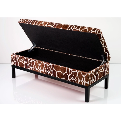 Kufer Tapicerowany Tkanina Żyrafa 01 / Model QM-2 Rozmiary od 50 cm do 200 cm