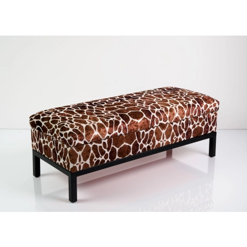 Kufer Tapicerowany Tkanina Żyrafa 01 / Model QM-2 Rozmiary od 50 cm do 200 cm