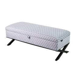 Kufer Tapicerowany Tkanina Arabeska Soft Velvet 06 / Model QM-3 Rozmiary od 50 cm do 200 cm