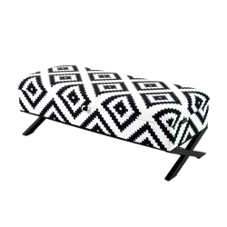 Kufer Tapicerowany Tkanina Etno Pixel Duży 01 / Model QM-3 Rozmiary od 50 cm do 200 cm