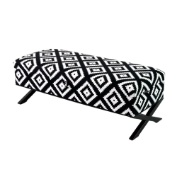 Kufer Tapicerowany Tkanina Etno Pixel Mały 01 / Model QM-3 Rozmiary od 50 cm do 200 cm