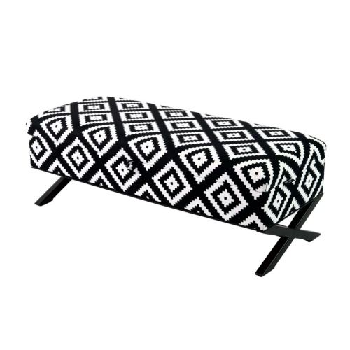 Kufer Tapicerowany Tkanina Etno Pixel Mały 01 / Model QM-3 Rozmiary od 50 cm do 200 cm