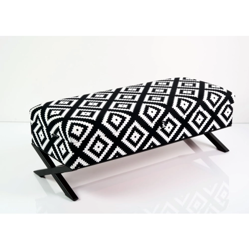 Kufer Tapicerowany Tkanina Etno Pixel Mały 01 / Model QM-3 Rozmiary od 50 cm do 200 cm