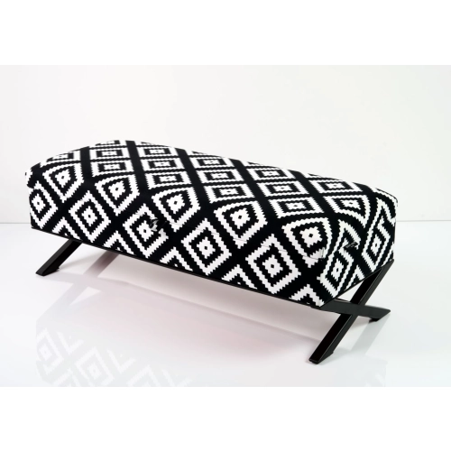 Kufer Tapicerowany Tkanina Etno Pixel Mały 01 / Model QM-3 Rozmiary od 50 cm do 200 cm