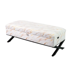 Kufer Tapicerowany Tkanina Marmur 01 / Model QM-3 Rozmiary od 50 cm do 200 cm