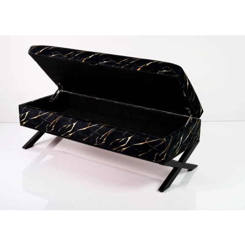 Kufer Tapicerowany Tkanina Marmur 02 / Model QM-3 Rozmiary od 50 cm do 200 cm