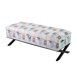 Kufer Tapicerowany Tkanina Misie 01 / Model QM-3 Rozmiary od 50 cm do 200 cm