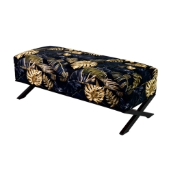 Kufer Tapicerowany Tkanina Monstera 02 / Model QM-3 Rozmiary od 50 cm do 200 cm