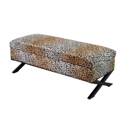 Kufer Tapicerowany Tkanina Panterka 04 / Model QM-3 Rozmiary od 50 cm do 200 cm