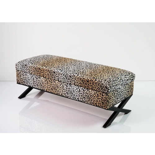 Kufer Tapicerowany Tkanina Panterka 04 / Model QM-3 Rozmiary od 50 cm do 200 cm