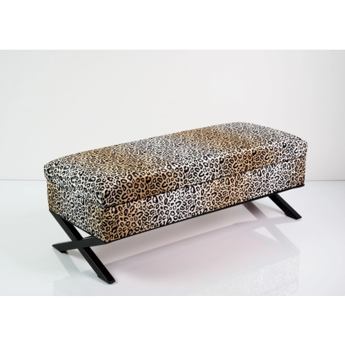 Kufer Tapicerowany Tkanina Panterka 04 / Model QM-3 Rozmiary od 50 cm do 200 cm