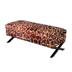Kufer Tapicerowany Tkanina Żyrafa 01 / Model QM-3 Rozmiary od 50 cm do 200 cm