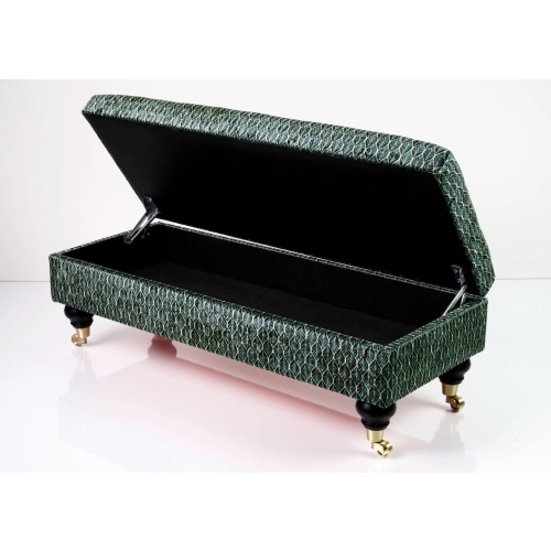 Kufer Tapicerowany Liście Ardeco 03 / Model QM-7 Rozmiary od 50 cm do 200 cm