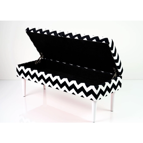 Kufer Tapicerowany Tkanina Zygzak Classic 01 / Model QM-9 Rozmiary od 50 cm do 200 cm