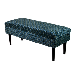 Kufer Tapicerowany Wachlarze Artdeco 02 / Model QM-9 Rozmiary od 50 cm do 200 cm