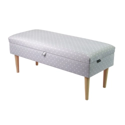 Kufer Tapicerowany Kropki 01 / Model QM-9 Rozmiary od 50 cm do 200 cm