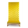 Ławka z Panelem Ściennym Pikowanym Siedzisko Pikowane Cytrynowa Żółcień  LPPK-36 Rozmiary od 50 cm do 100 cm