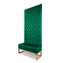 Mini Kufer z Panelem Ściennym  Siedzisko Pikowane Butelkowa Zieleń  LPPK-39 Rozmiary od 50 cm do 100 cm
