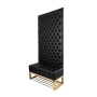 Mini Kufer z Panelem Ściennym  Siedzisko Pikowane Ekoskóra Czarna LPPK-39 Rozmiary od 50 cm do 100 cm