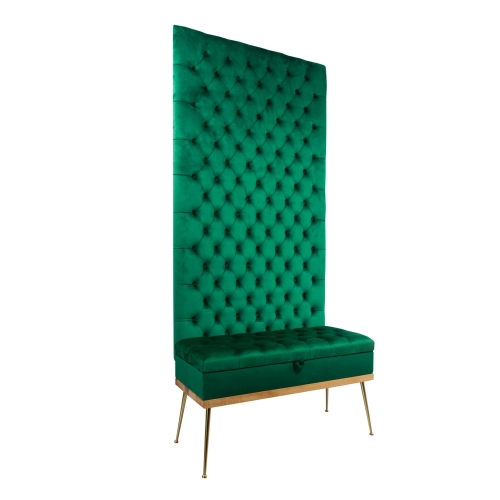 Mini Kufer z Panelem Pikowanym Butelkowa Zieleń LPPK-40 Rozmiary od 50 cm do 100 cm