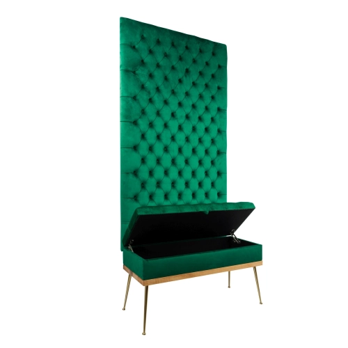 Mini Kufer z Panelem Pikowanym Butelkowa Zieleń LPPK-40 Rozmiary od 50 cm do 100 cm