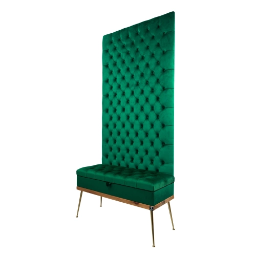 Mini Kufer z Panelem Pikowanym Butelkowa Zieleń LPPK-40 Rozmiary od 50 cm do 100 cm