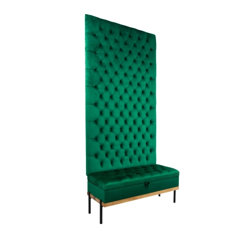 Mini Kufer z Panelem Pikowanym Butelkowa Zieleń LPPK-42 Rozmiary od 50 cm do 100 cm