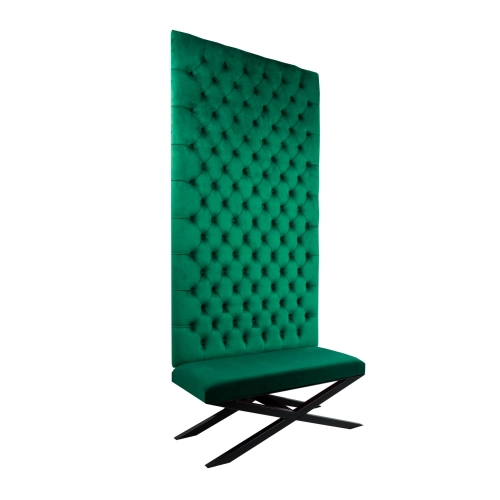 Ławka Metalowa z Panelem Ściennym Pikowanym Siedzisko Gładkie Butelkowa Zieleń LPPK-62 Rozmiary od 50 cm do 100 cm