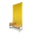 Ławka Metalowa z Panelem Ściennym Pikowanym Cytrynowa Żółcień Siedzisko  Drewno Lite LPPK-64 Rozmiary od 50 cm do 100 cm