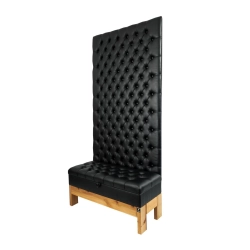 Mini Kufer z Panelem Pikowanym Ekoskóra Czarna LPPK-69 Rozmiary od 50 cm do 100 cm