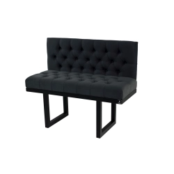 Ławka Metalowa z Oparciem Grafitowym Pikowanym LMO-13