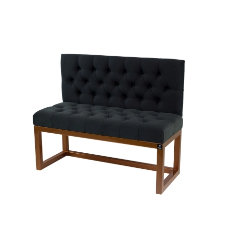 Ławka Metalowa z Oparciem Grafitowym Pikowanym LMO-16