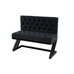 Ławka Metalowa z Oparciem Grafitowym Pikowanym LMO-7