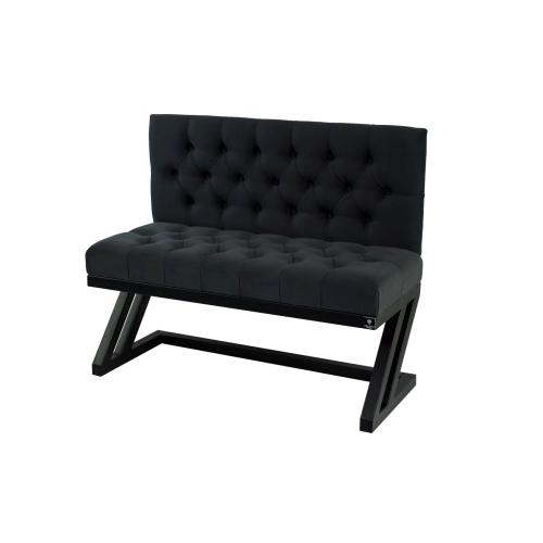 Ławka Metalowa z Oparciem Grafitowym Pikowanym LMO-7