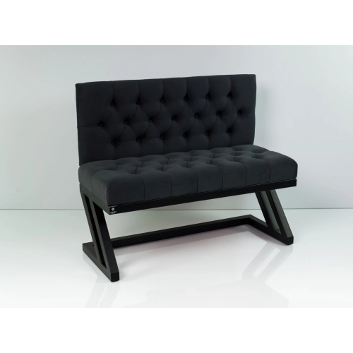 Ławka Metalowa z Oparciem Grafitowym Pikowanym LMO-7