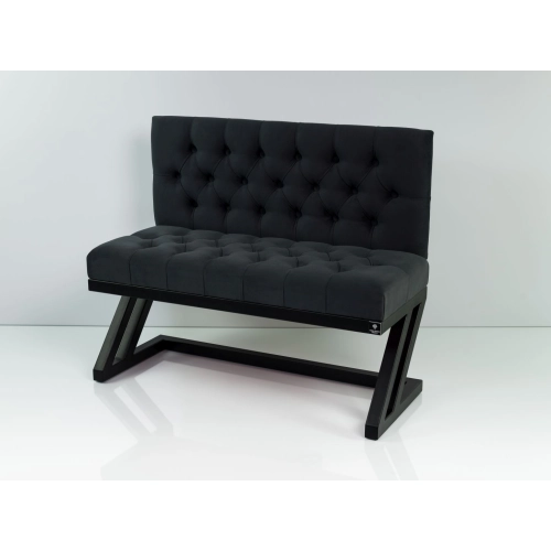 Ławka Metalowa z Oparciem Grafitowym Pikowanym LMO-7