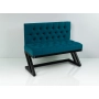 Ławka Metalowa z Oparciem Turkusowym Pikowanym LMO-7