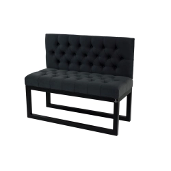 Ławka Metalowa z Oparciem Grafitowym Pikowanym LMO-8